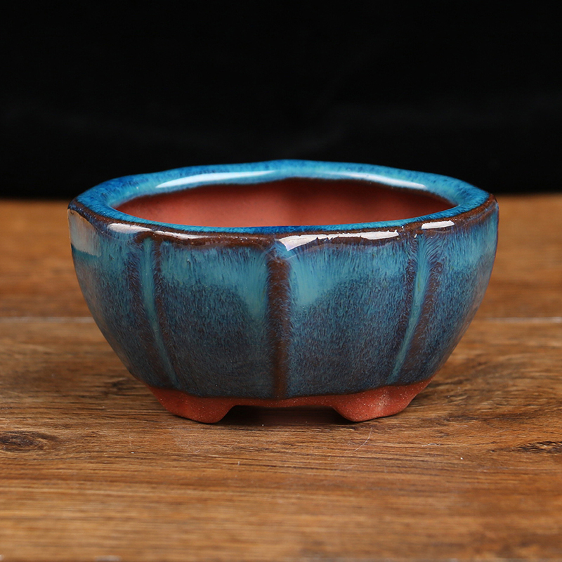 Training Pot Ceramic - Chiński styl doniczki Bonsai oddychający kamionkowy