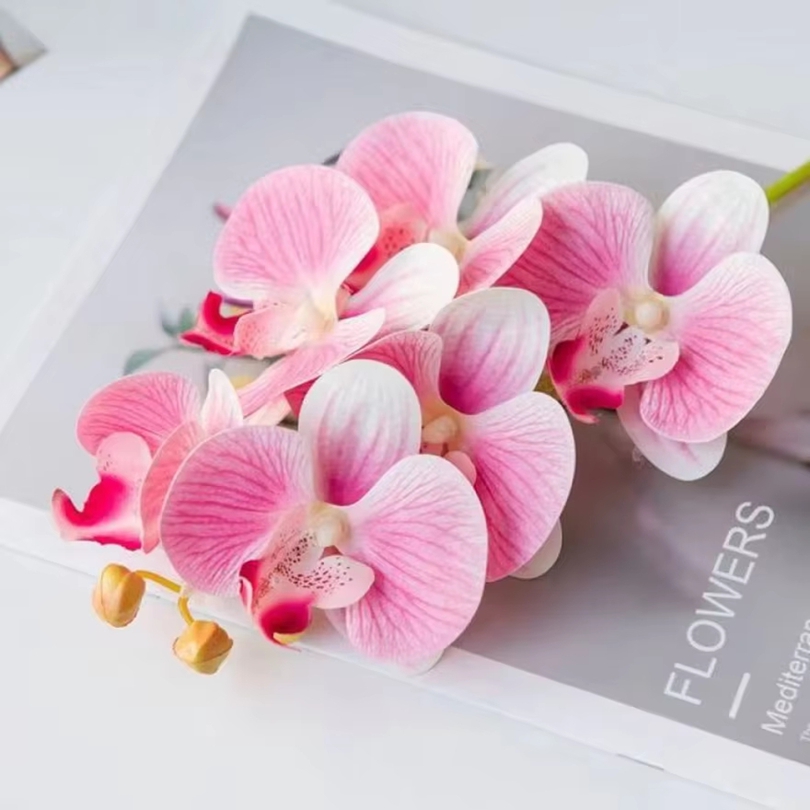 Bonsai Garden Decor - 3D sztuczne kwiaty plastikowy motyl orchidea