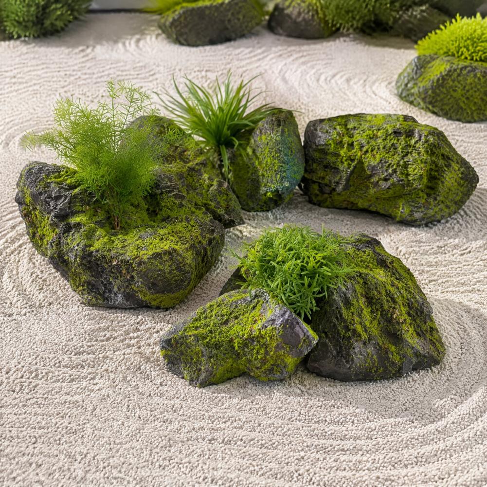 Sztuczne kamienie z mchem do a – Bonsai Garden With Pond recenzja i cena