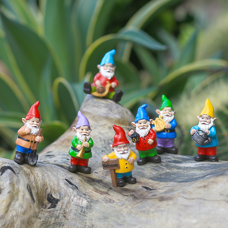 7Pcs/Set Miniature Funny Gnome – Bonsai Garden Gift recenzja i cena