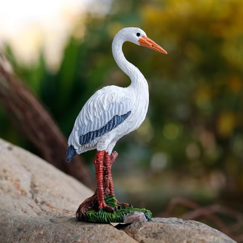 Mini Cute Egret Crane Resin St – Bonsai Garden With Pond recenzja i cena