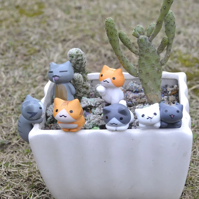 6 szt./zestaw Kreskówkowy Kot  – Bonsai Garden Gift recenzja i cena